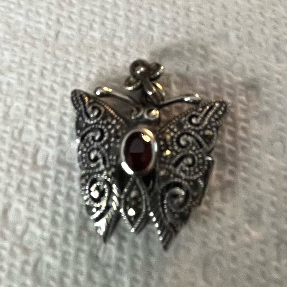Beautiful butterfly locket with Ruby stone